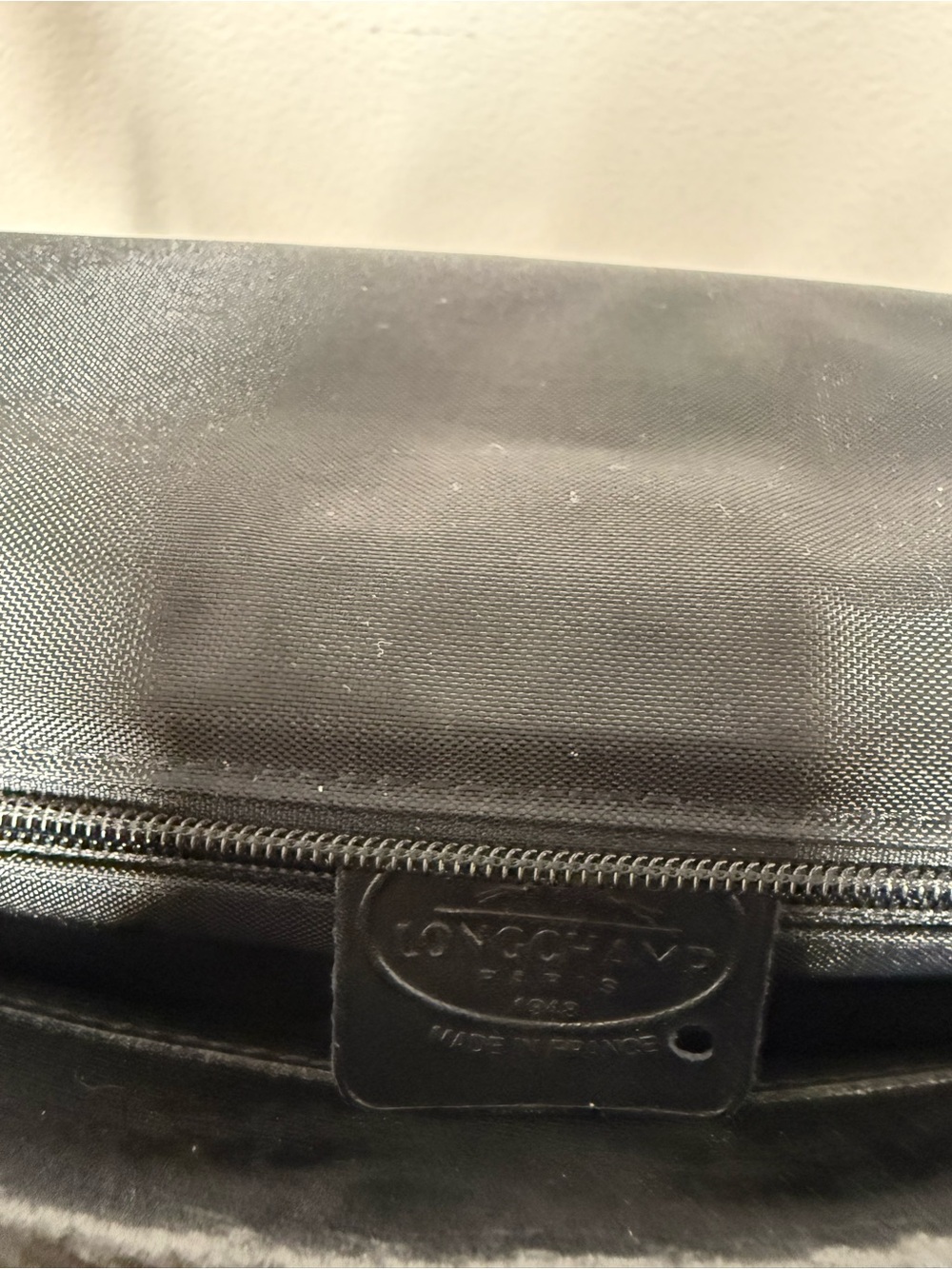 Longchamp Black Leather Shoulder Bag with Gold Hardware - Picture 4 of 4
